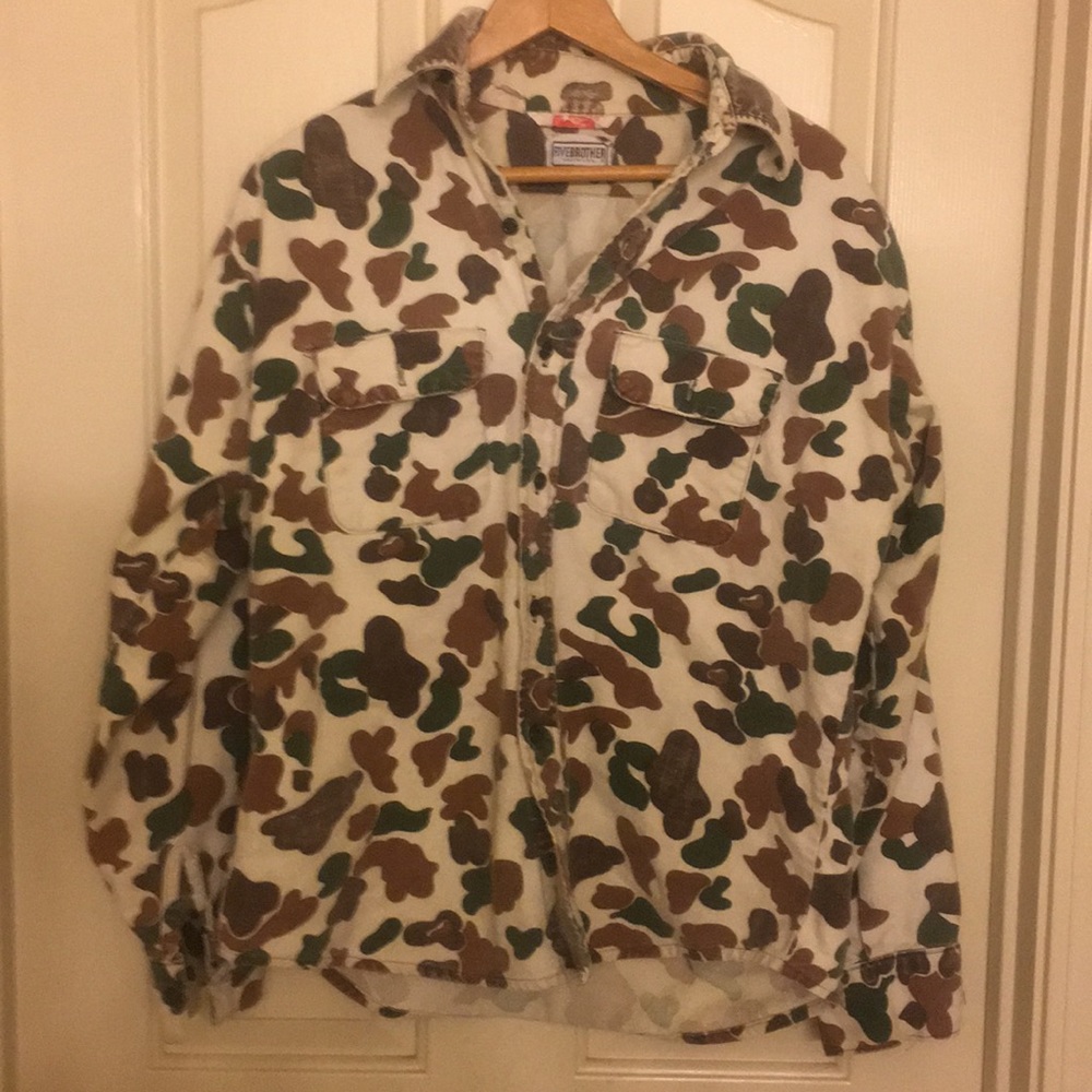 Vintage Five brother Camouflage flannel shirt